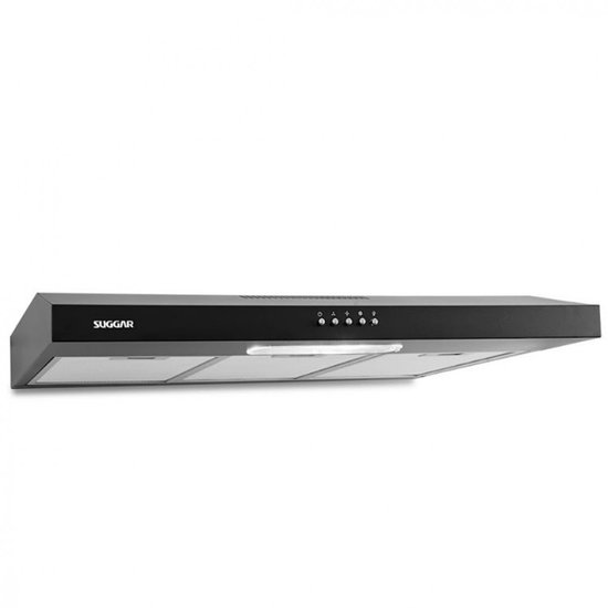 Depurador De Ar Suggar 6 Bocas Slim 80 cm - Preto