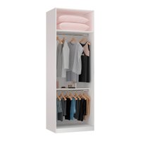 Guarda-Roupa / Roupeiro Closet Aberto 2 Cabideiros 80,4 cm Prime Luciane  - Branco