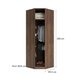 Guarda-Roupa / Roupeiro Closet Aberto Canto Diagonal 5 Prateleiras 1 Cabideiro 83,8 cm Prime Luciane  - Nogueira Dourado