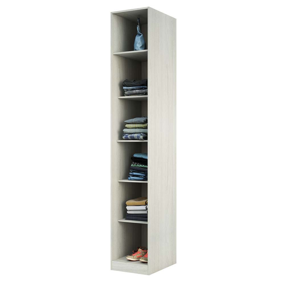 Guarda-Roupa / Roupeiro Closet Aberto 5 Prateleiras 40,3 cm Prime Luciane - Legno Crema