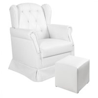 Poltrona Canaã Cristal C/ Balanço E Puff 90100 - Branco