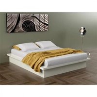 Cama Flutuante Dalla Costa Casal Em Madeira - Off White