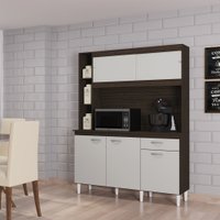 Kit Cozinha Poquema Duda 5 Portas 140 - Chocolate/Off White