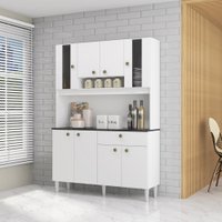 Kit Cozinha Poquema Onix 8 Portas 1 Gaveta - Branco