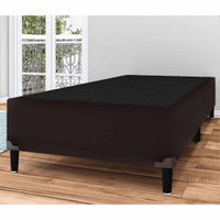 Base Box Solteiro Tiba Veludo Liso - Marrom
