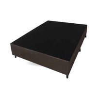 Base Box Casal Tiba Veludo Liso - Marrom