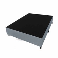 Base Box Casal Tiba Veludo Liso - Cinza