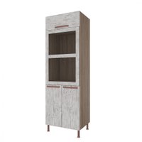 Paneleiro Indekes Gold Duplo Forno 70 cm Com Moldura - Nogal Imperial