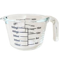 Jarra Medidora Copo Cheff Jarro de Vidro Borossilicato Incolor Resistente 500ml Br 206012 Transparente