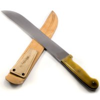 Faca Facão Mateiro 14'' Aço 1070 Com Bainha De Couro 3014LC Carbono