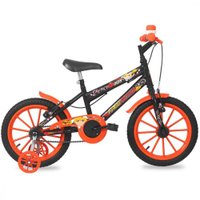 Bicicleta Free Action Aro 16 Joy - Preto com Laranja