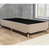 Base Box Tiba 96x203x25 Veludo Matelado - Bege