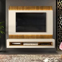 Painel DJ Suspenso Belutti Para TV Até 65 Polegadas - Off White/Demolicao