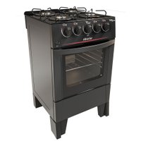 Fogão 4 Bocas Glass Top Plus com Mesa de Vidro Acendimento Automático Braslar - Preto