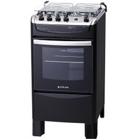 Fogao Atlas New Fastcook 4 bocas - Preto