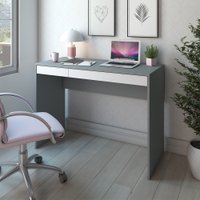 Escrivaninha Artany College Com 2 Gavetas - Grafite com Branco