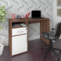 Escrivaninha Artany Hall Flex - Ipe com Branco
