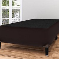 Base Box Tiba Veludo Liso King Size 96x203x42 cm - Marrom