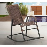 Cadeira Balanço Ferro Liso Artesanal Famais - Argila