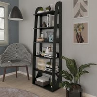 Estante Artely Floripa 5 Prateleiras Em Madeira 004363 - Preto
