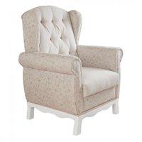 Poltrona Realeza Canaã 90180 - Bege com Floral