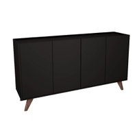 Balcão Multiuso Aparador Buffet Monterrey 80x148,5x36cm Estilare - Preto