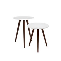 Conjunto 2 Mesas De Apoio Movelbento - Branco