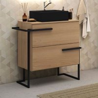Gabinete para Banheiro Viso 78 cm 03 Gavetas Móveis Bosi - Tea