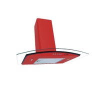 Coifa de Parede 60 cm Vidro Curvo Duto Slim Fogatti - Vermelho
