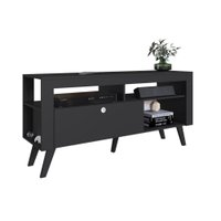Rack Com Porta Revistas Para TV Até 55 Polegadas Montreal - Preto