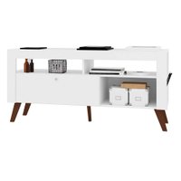 Rack Com Porta Revistas Para TV Até 55 Polegadas Montreal - Branco