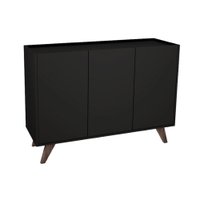 Balcão Multiuso Austin Aparador Buffet 80x112,5x36cm Estilare - Preto