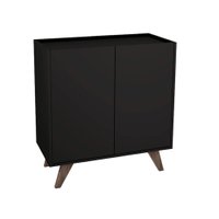 Balcão Multiuso Cairo Aparador Buffet 80x76x36cm Estilare - Preto