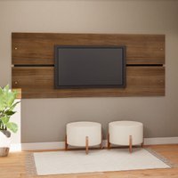 Painel para TV Viena 90x220x3cm em MDP Estilare Móveis - Madeirado com Preto