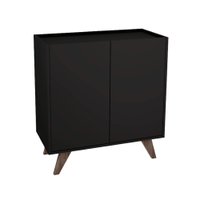 Gabinete de Banheiro Durban 78x113x38cm em MDP Estilare - Preto