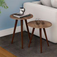 Conjunto 2 Mesas De Apoio Movelbento - Rustico