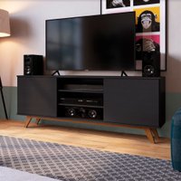 Rack Malaga 60x160x32cm em MDP Estilare Móveis - Preto