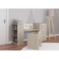 Kit Mesa escrivaninha e Cadeira Infantil Reguláveis Be mobiliário - Nature