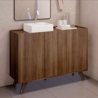 Gabinete de Banheiro Atlanta 80x112,5x36cm em MDP Estilare - Madeirado