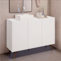 Gabinete de Banheiro Atlanta 80x112,5x36cm em MDP Estilare - Branco