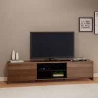 Rack Olímpia 46,5x200x36cm em MDP Estilare Móveis - Madeirado com Preto