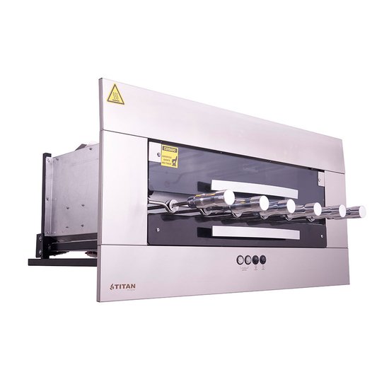 Assador Elétrico de Embutir 6 Espetos Titan - Inox