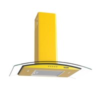 Coifa de Parede Clean Vidro Curvo 75cm 140W Nardelli - Amarelo