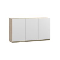 Armário Aéreo para Cozinha 3 Portas Be Mobiliario Cook - Aveiro e Branco