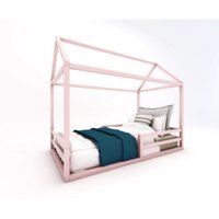 Cama Casinha Solteiro Ludika Mobilia - Limonada Rosa