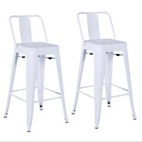 Kit com 2 Banquetas Berlim Alta Com Encosto Fratini - Branco
