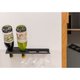 Mini Adega de Parede Preta Suporte para 2 Garrafas de Vinho Espumante e Porta 2 Taças Masutti