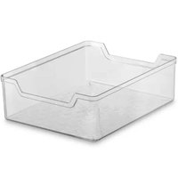 Organizador Multiuso para Geladeira e Gavetas 20x25cm UZ Caixa Plástica Transparente Transparente