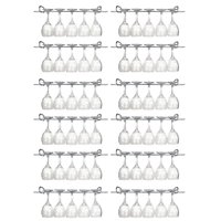 12 Suportes Organizador de Armário Porta Taças Cromado 35cm Cromado