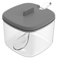 Açucareiro Com Tampa E Colher Para Servir Porta Açúcar Cozinha AC450CHF Chumbo